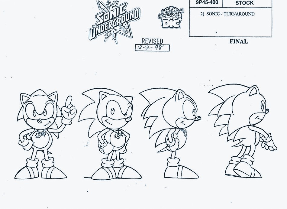 Sonic The Hedgehog Model Sheet
