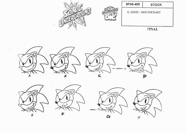 Sonic The Hedgehog Model Sheet